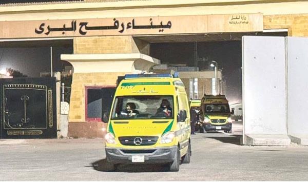 معبر رفح البري يستقبل43 جريحًا ومريضًا ومرافقا
