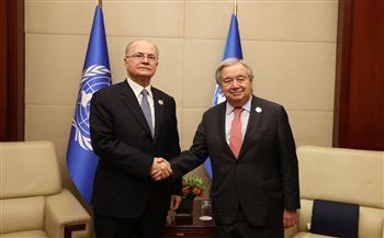 رئيس الوزراء الفلسطيني يبحث مع غوتيريش مستجدات الأوضاع في غزة