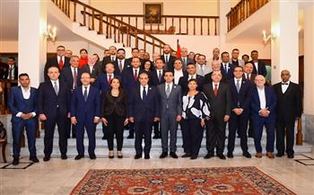 وزير الخارجية يلتقي بالجالية المصرية في أديس أبابا