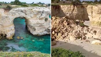 في عيد الحب.. انهيار "قوس العشاق" في إيطاليا 