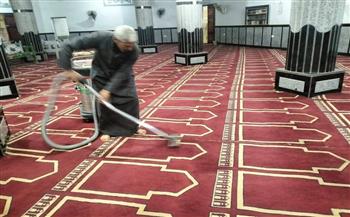 "أوقاف سوهاج" تواصل حملة النظافة بالمساجد استعدادًا لشهر رمضان المبارك