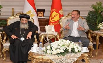 محافظ بورسعيد يستقبل وفد الكنيسة لتقديم التهنئة بتولي منصبه وبحلول شهر رمضان برئاسة الأنبا تادرس