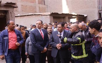 محافظ دمياط يتابع ميدانيًا تداعيات حادث اندلاع حريق وانهيار منزل بالشعراء