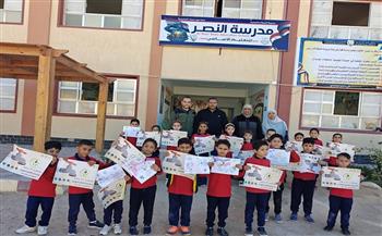 مياه سيناء تنفذ ورش توعوية فنية بمدرستي النصر وعلي مبارك بطور سيناء