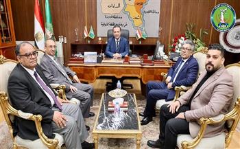 محافظ المنوفية يلتقى وفد حزب حماة الوطن بمكتبه لتقديم التهنئة بمنصبه الجديد