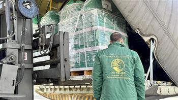 مطار العريش الدولي يستقبل الطائرة الإغاثية السعودية الـ81 وعلى متنها مواد إغاثية للفلسطينيين في غزة