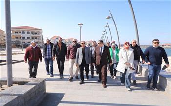 متابعة الموقف التنفيذي لمشروع تطوير منطقة اللسان.. محافظ دمياط يجرى جولة تفقدية بمدينة رأس البر 