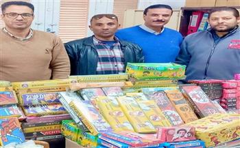 ضبط 55 ألف قطعة ألعاب نارية مجهولة المصدر في حملة على الأسواق بسوهاج