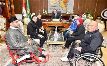 محافظ المنوفية يلتقي أبناءه من ذوي الهمم لتقديم التهنئة بتوليه مهام منصبه الجديد