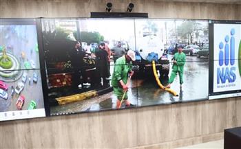 محافظ المنوفية يتابع جهود شفط الامطار بنطاق حي غرب وشرق وشبين الكوم ويوجه بالتواجد الميداني 