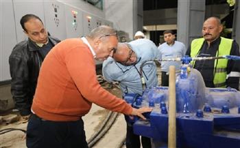 رئيس "مياه المنيا" يتفقد انتظام العمل بمحطتي "سلطانة" و"الحوارتة" بشرق النيل