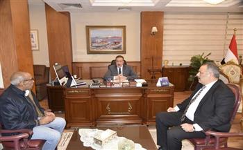 محافظ بورسعيد يستقبل رئيس شركة مياه الشرب والصرف الصحي بمحافظات القناة