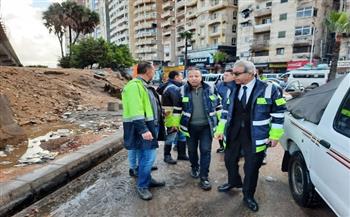 رئيس صرف الإسكندرية يتابع استعدادات الشركة لمواجهة نوة الشمس الصغرى