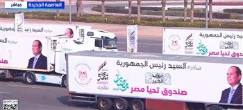 رئيس الوزراء يتفقد اصطفاف الشاحنات المشاركة بمبادرة «أبواب الخير»