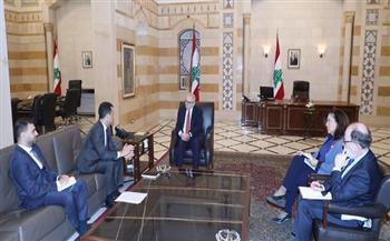رئيس وزراء لبنان يبحث مع البنك الأوروبي لإعادة الإعمار دعم القطاعين العام والخاص