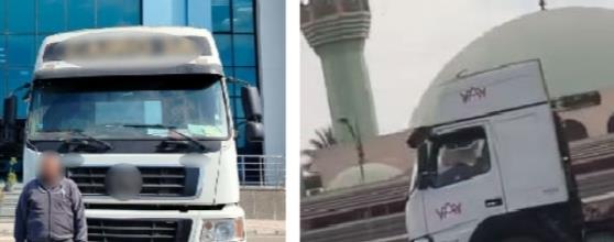 ضبط قائد سيارة نقل يسير برعونة ويعرض حياة المواطنين للخطر بالبحيرة