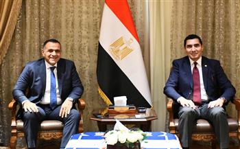 وزير الشباب والرياضة يستقبل رئيس الشركة الافريقية لبحث التعاون المشترك