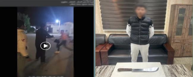 ضبط عامل اعتدى بسلاح أبيض على جارِه بسبب خلافات الجيرة