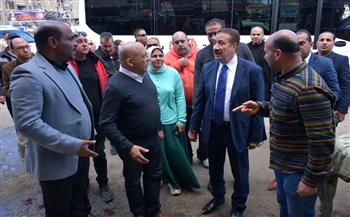 محافظ بورسعيد يتابع سير العمل بمنفذ بيع اللحوم مشروع تربية الماشية التابع للمحافظة