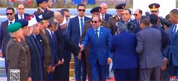 الرئيس السيسي يصل مسجد المشير طنطاوي لأداء صلاة الجمعة