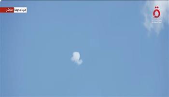 اعتراض صواريخ إيرانية فوق ميناء حيفا.. صور