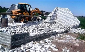 إزالة 2485 حالة تعدي على أملاك الدولة والأراضي الزراعية بسوهاج