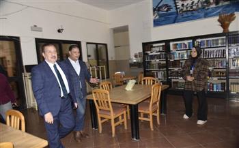 محافظ بورسعيد يتفقد المنطقة المحيطة بمكتبة مصر العامة ببورسعيد ويوجه بوضع مخطط للارتقاء بالشكل الجمالي للمنطقة