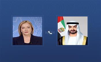 رئيس الإمارات ورئيسة وزراء ايطاليا يبحثان التطورات في المنطقة