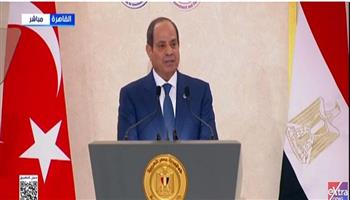 الرئيس السيسي: نرحب بتوسيع الاستثمارات التركية في مصر