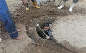  محافظ كفرالشيخ يتابع أعمال صيانة شبكة الصرف الصحي بقلين 