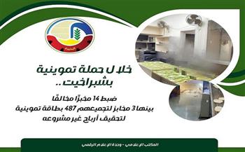 خلال حملة تموينية بشبراخيت.. ضبط 14 مخبز مخالف بينها 3 مخابز لتجميعهم 487 بطاقة تموينية لتحقيق أرباح