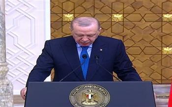 أردوغان: التعاون المصري التركي يسهم في تنمية البلدين واستقرار المنطقة