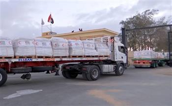 عبور 25 شاحنة مساعدات إماراتية إلى الفلسطينيين بقطاع غزة