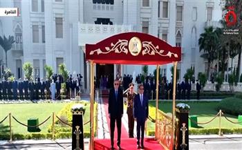 مراسم استقبال رسمية للرئيس التركي بقصر الاتحادية