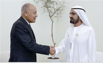نائب رئيس الإمارات يؤكد تقديره لجهود الجامعة العربية في تحقيق مصالح شعوب المنطقة