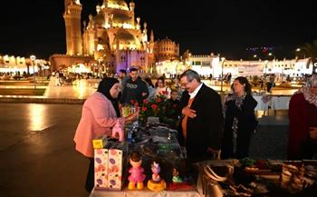 افتتاح معرض المشغولات اليدوية والحرفية الصغيرة بالسوق التجاري القديم بشرم الشيخ