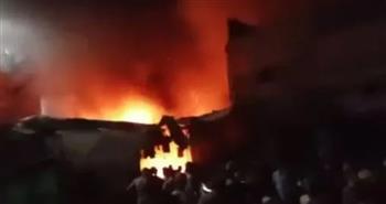 اندلاع حريق بجوار محطة مترو المرج الجديدة أسفل الطريق الدائري