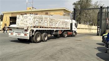 قافلة "زاد العزة الـ134" تدخل إلى الفلسطينيين في قطاع غزة