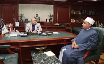 محافظ بني سويف يُناقش بعض  الملفات واستعدادات الأوقاف لشهر رمضان "خلال لقائه" بوكيل الوزارة الجديد