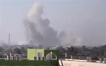 مصابون في قصف لمقر الحشد الشعبي بمدينة القائم شمال غرب بغداد
