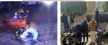 ضبط طفل يقود دراجة نارية "بيتش باجي" ويصطدم بأخرى في المنوفية