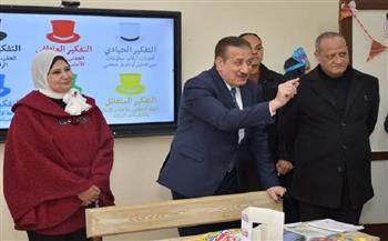 محافظ بورسعيد يتابع سير وانتظام العملية التعليمية بمدرسة 6 أكتوبر الثانوية بنات بحي المناخ 