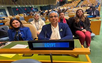 المستشارة أمل عمار تلقي كلمة مصر أمام لجنة وضع المرأة بالأمم المتحدة في نيويورك