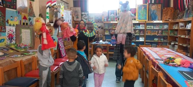 أنشطة ثقافية وفنية متنوعة للأطفال بمكتبة طفل المعادي