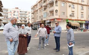 رئيس مدينة الغردقة يتفقد المشروعات التنموية بالغردقة ويوجه بإزالة التعديات