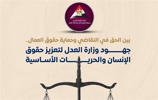 معلومات الوزراء يستعرض جهود وزارة العدل لتعزيز حقوق الإنسان والحريات الأساسية