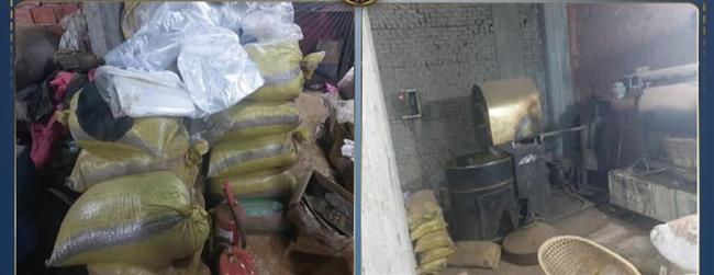 مداهمة مصنع غير مرخص بالقليوبية لإنتاج البن المغشوش بكميات كبيرة