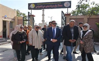 محافظ بورسعيد يتفقد أعمال التشغيل التجريبي لمحطة رفع صرف صحي الضواحي