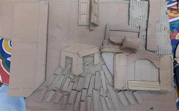 «تصميمات رمضانية بالكرتون» في ورشة فنية ببيت ثقافة 26 يوليو