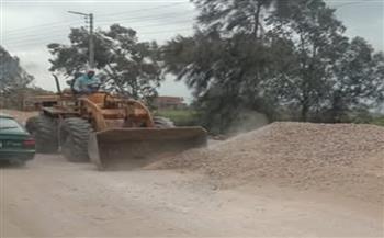 لتحسين الخدمات المقدمة.. محافظ كفر الشيخ يتابع أعمال الرصف بقلين